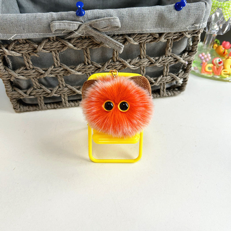 Wholesale Blush Cat Ball Plush Doll Keychain